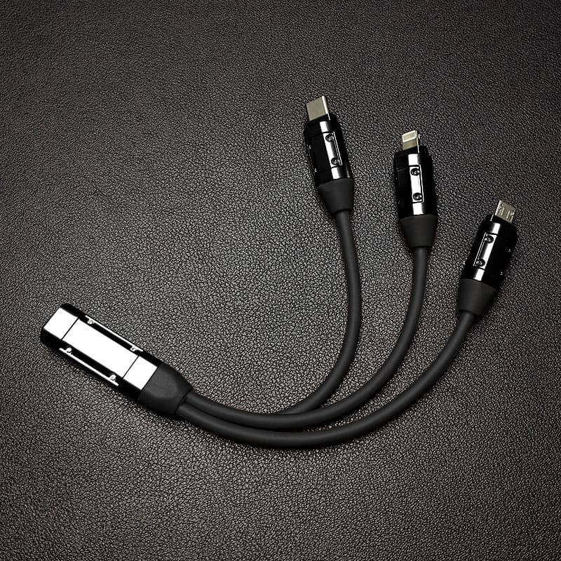 "Full-equipped Chubby" 6-in-1 240W Fast Charging Car Spring Cable