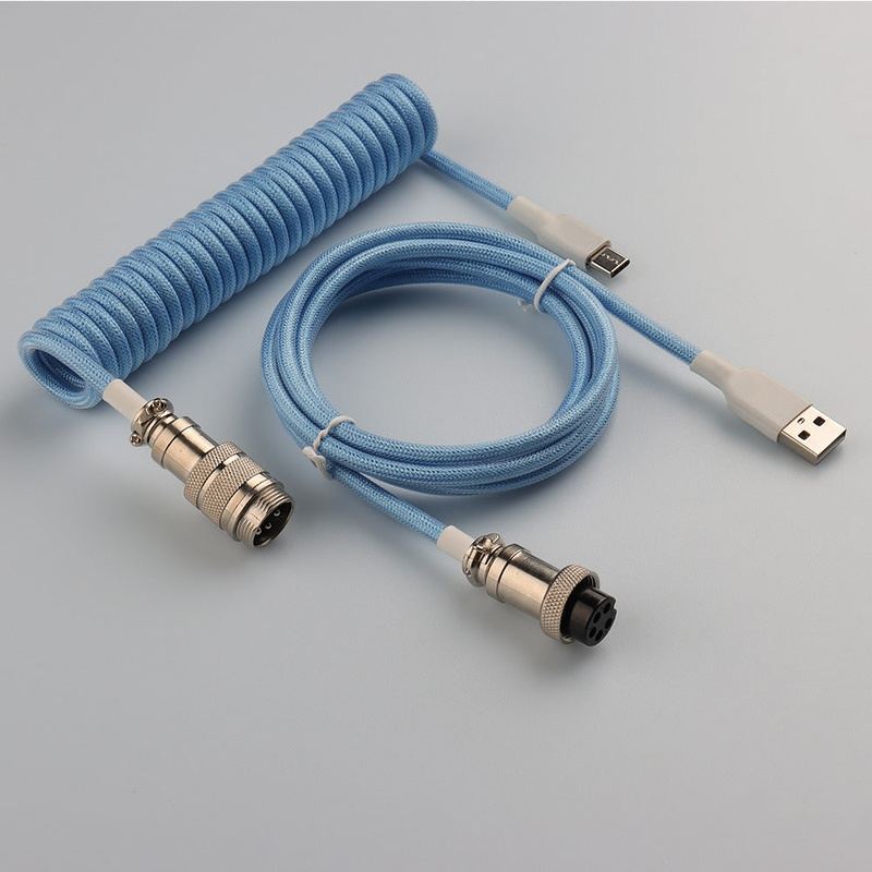 "Chubby" USB To Type C Spring Keyboard Cable