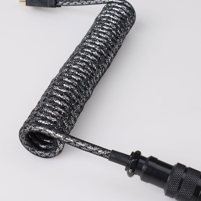 "Chubby" USB To Type C Spring Keyboard Cable