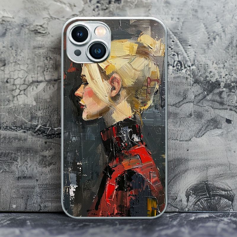 "HarlequinRed" Special Designed Glass Material iPhone Case