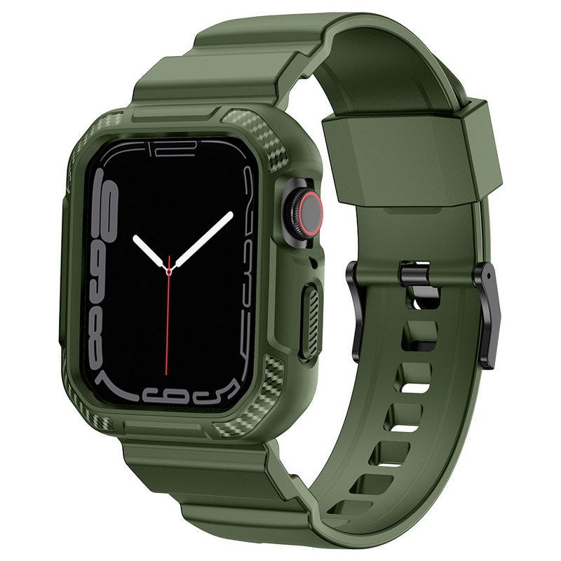 High-Grade Refined Carbon Fiber Case Integrated Band for Apple Watch