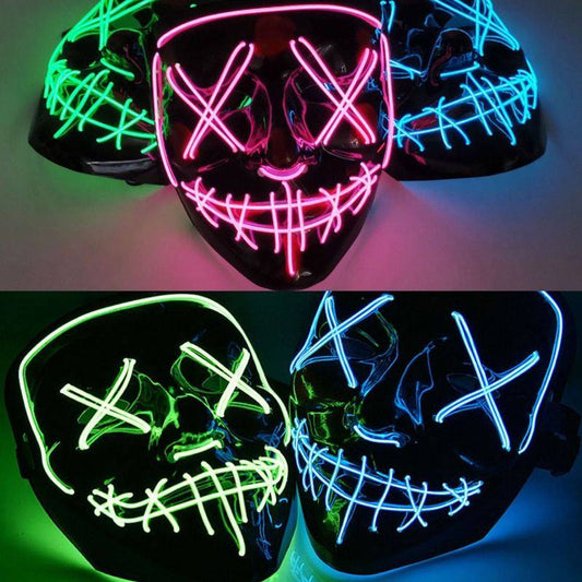 LED Light Mask - Get 50% OFF Mask Discount on Halloween-themed Purchases