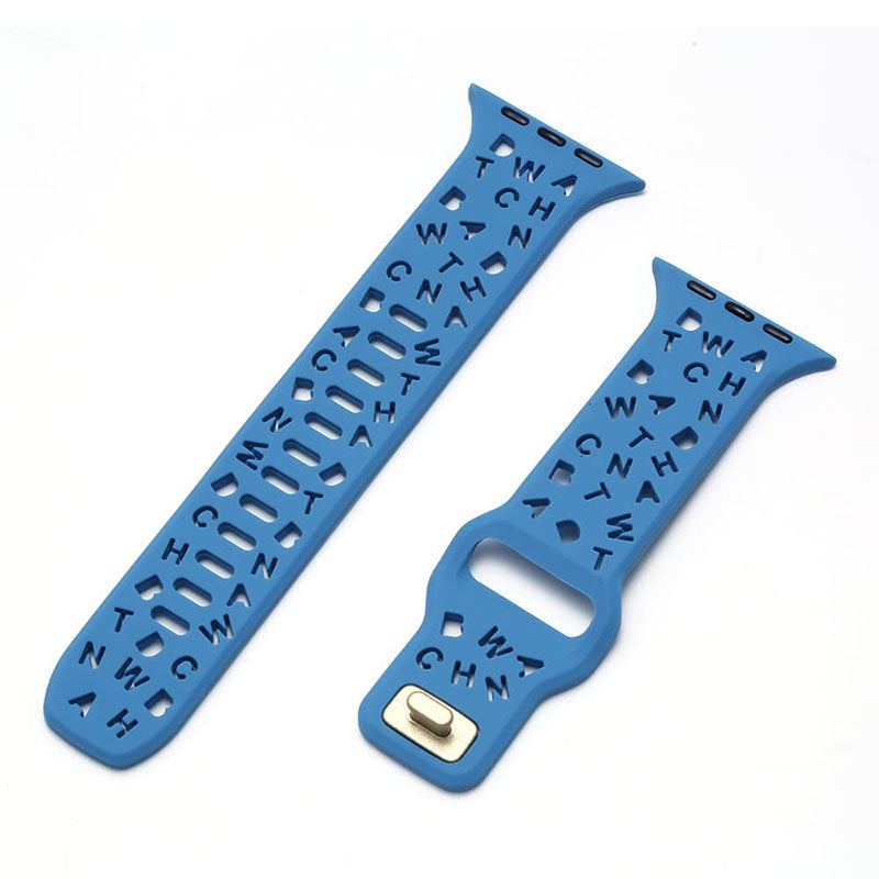 "Letters Cutouts Strap" Heat Dissipation Silicone Loop For Apple Watch