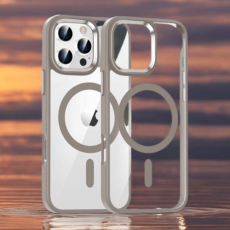 Magnetic Shockproof Transparent Case for iPhone 16