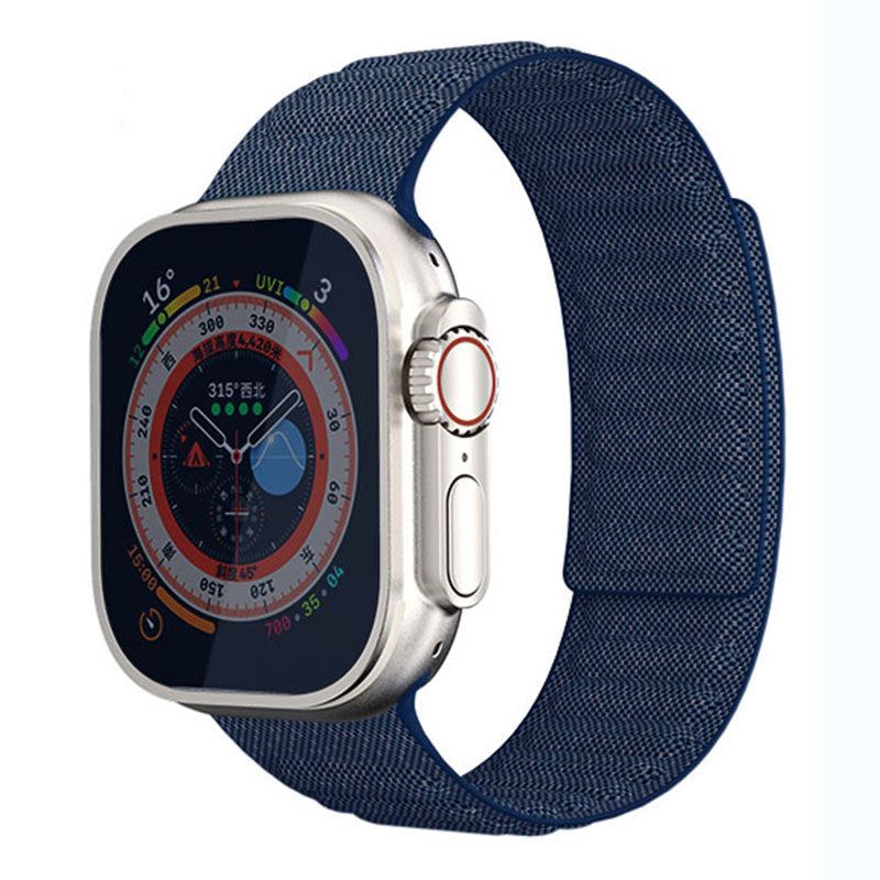 "Magnetic Woven Band" Stylish Denim Nylon Strap For Apple Watch