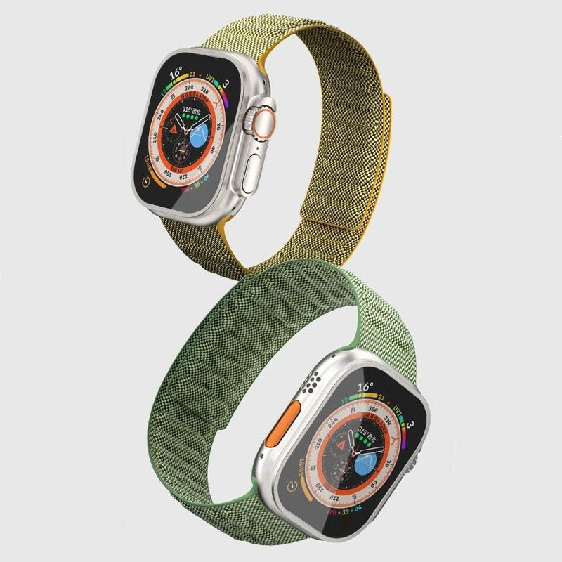 "Magnetic Woven Band" Stylish Denim Nylon Strap For Apple Watch