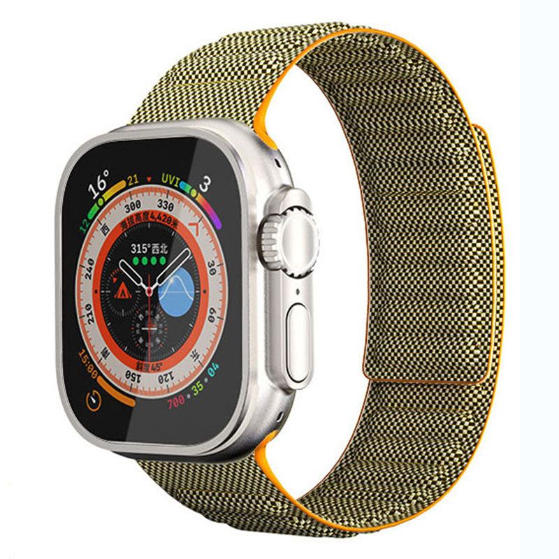 "Magnetic Woven Band" Stylish Denim Nylon Strap For Apple Watch