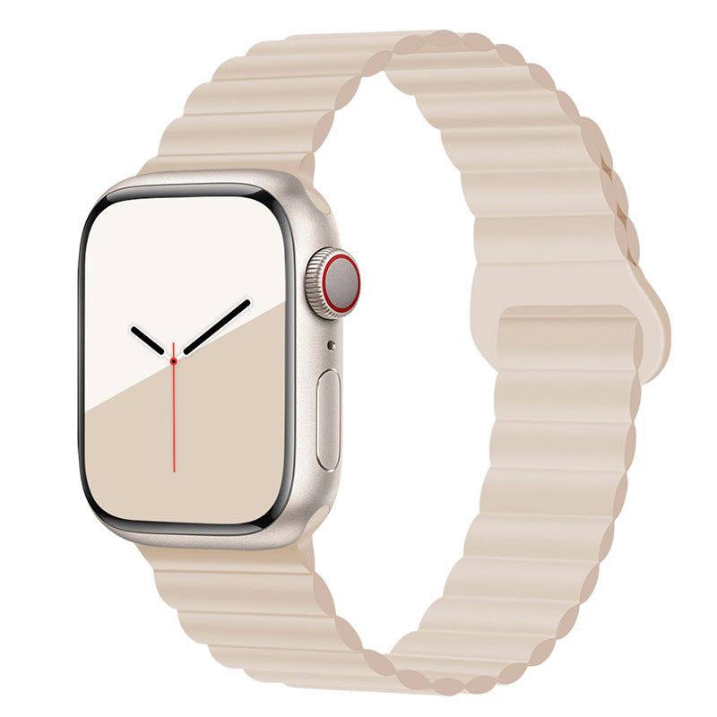 "Magnetic iWatch Band" Contrasting Silicone Loop For Apple Watch