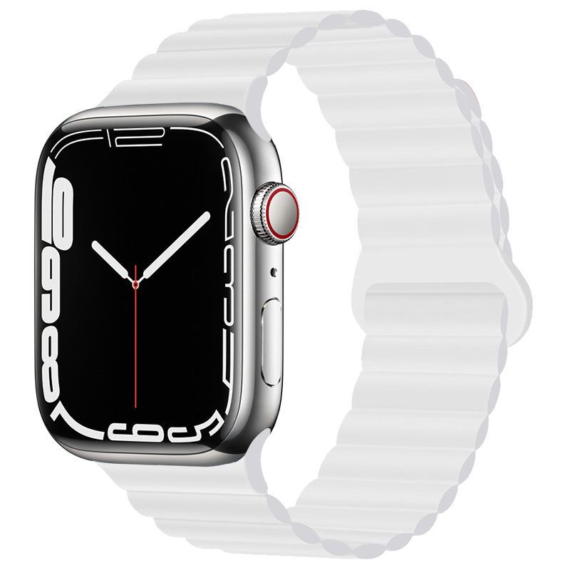 "Magnetic iWatch Band" Contrasting Silicone Loop For Apple Watch