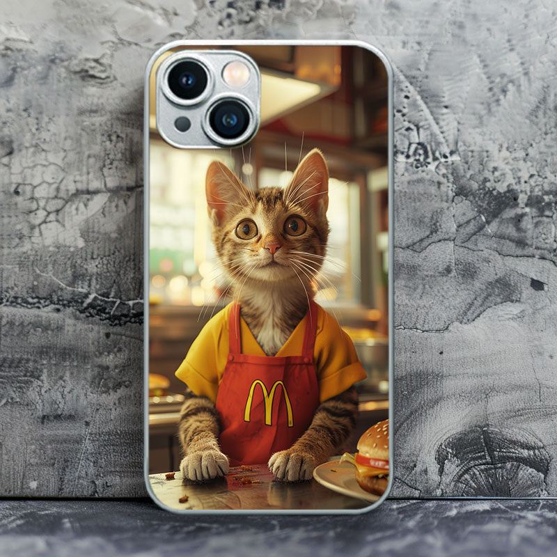 "McFurryCat" Special Designed Glass Material iPhone Case