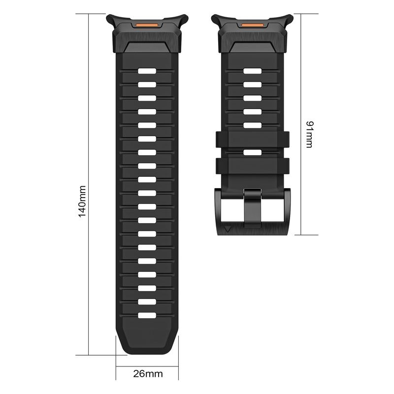 Mecha Style Fluororubber Band for Samsung Galaxy Watch Ultra