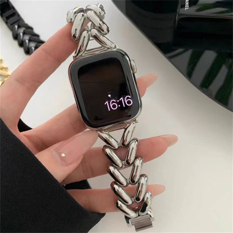 Metal Heart Bracelet Band For Apple Watch