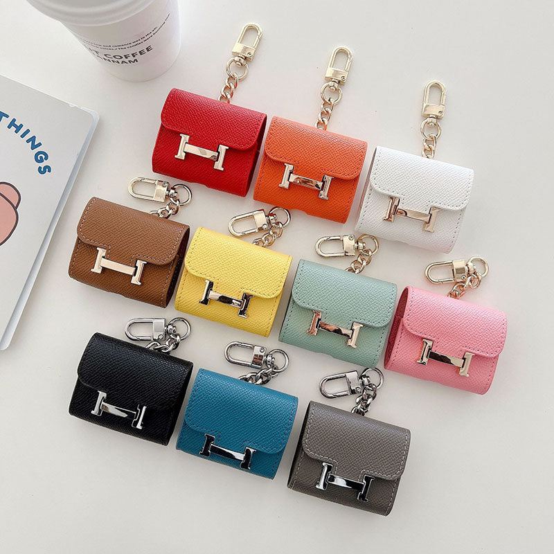 "Mini Bag" Creative Leather AirPods Case With Hanging Buckle