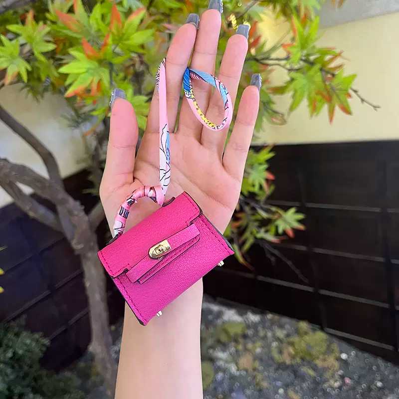 "Mini Kelly Bag" Creative Leather AirPods Case