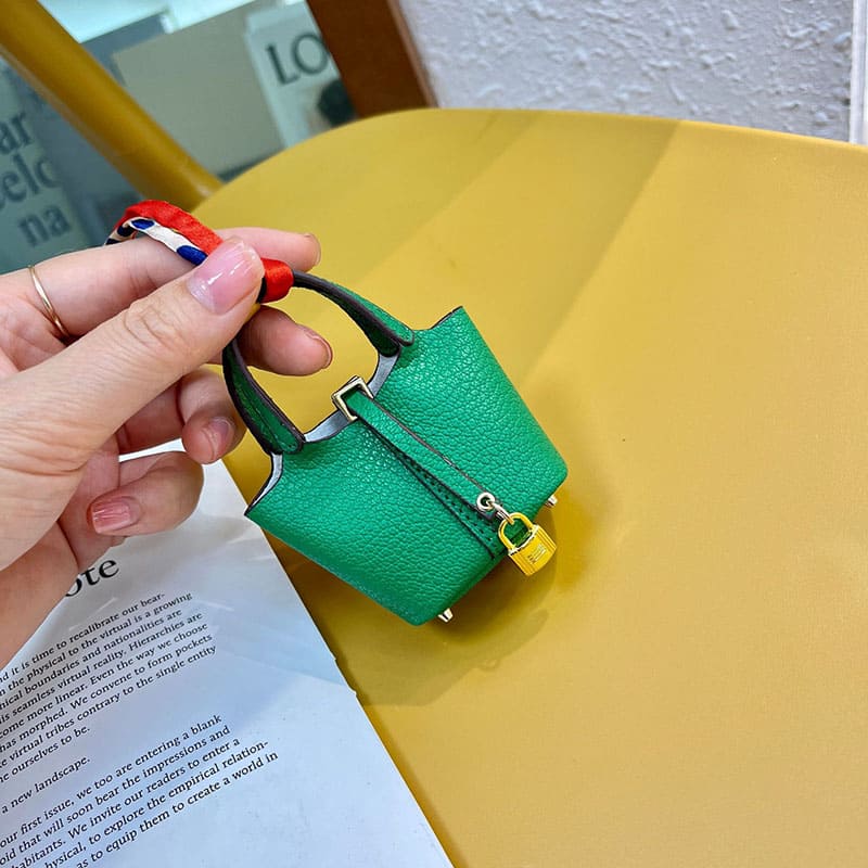 "Mini Veggie Tote" Creative Leather AirPods Case