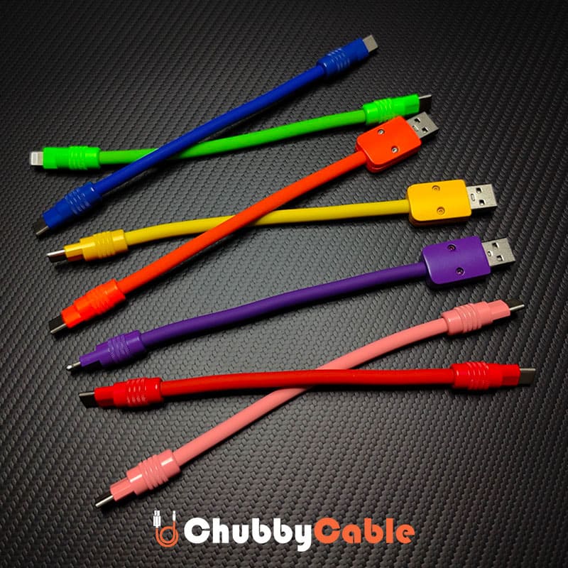 "Monochrome Chubby" Power Bank Friendly Cable - Silicone Material