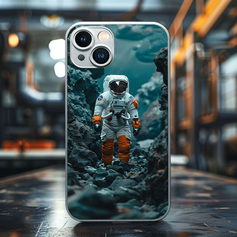 "MoonWalkerAstronaut" Special Designed Glass Material iPhone Case