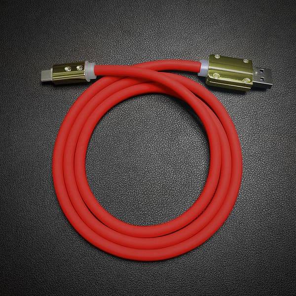 "Neon Chubby" Fast Charge Cable With Gold-plated Design