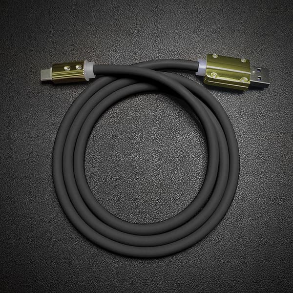 "Neon Chubby" Fast Charge Cable With Gold-plated Design