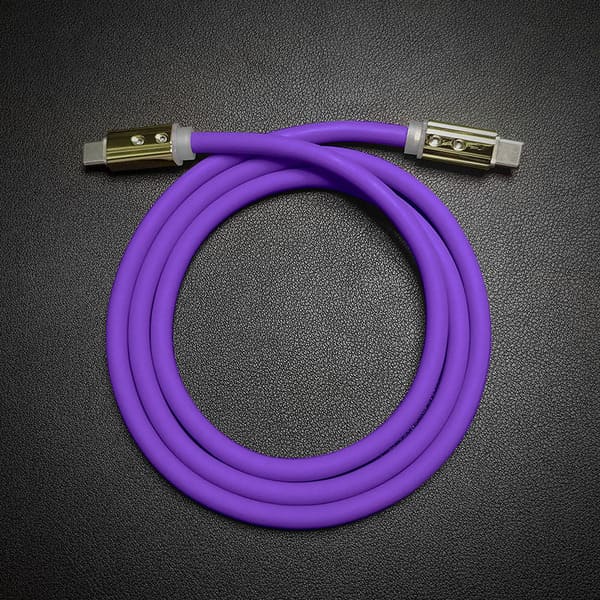 "Neon Chubby" Fast Charge Cable With Gold-plated Design