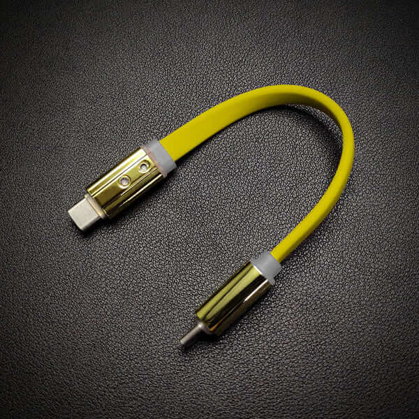 "Neon Chubby" Flat Charge Cable With Gold-plated Design