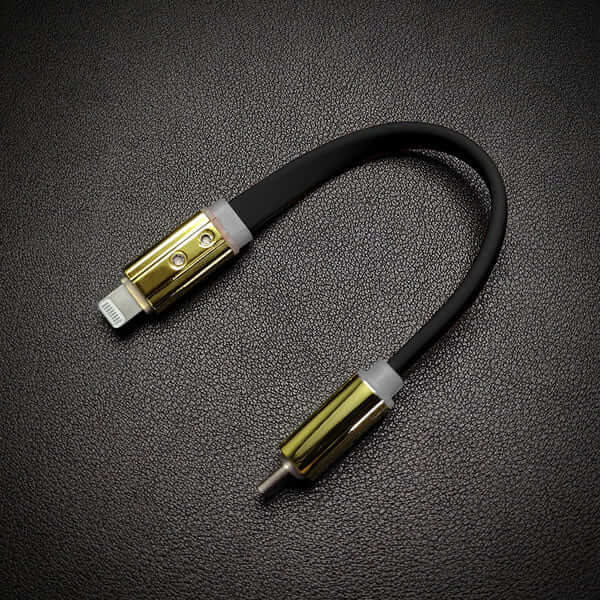 "Neon Chubby" Flat Charge Cable With Gold-plated Design