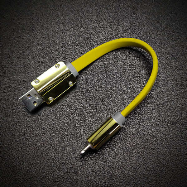 "Neon Chubby" Flat Charge Cable With Gold-plated Design