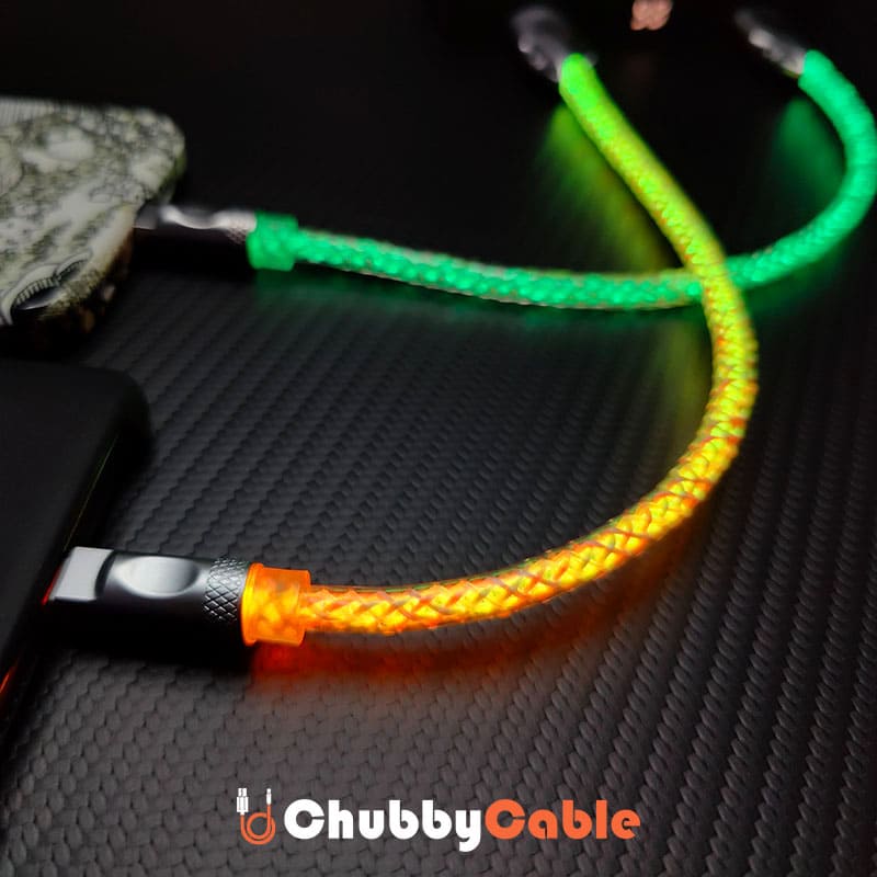 "Neon Chubby" Power Bank Friendly Color-Changing Luminous Cable