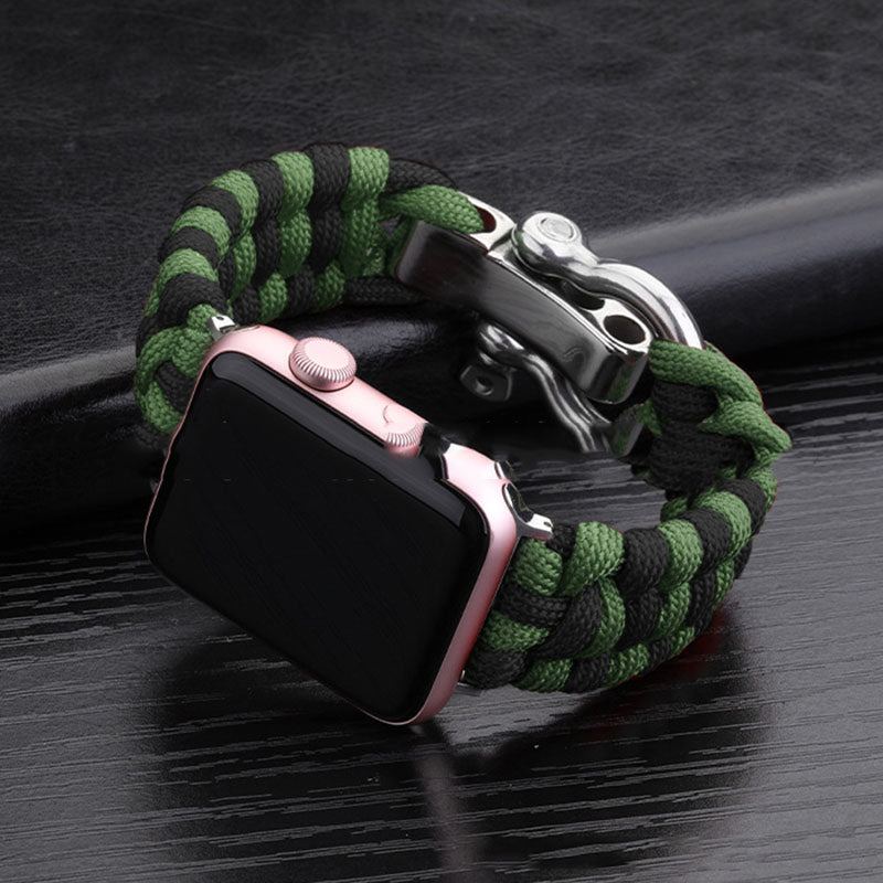 Nylon Sport Braided Steel Buckle Strap for Apple Watch