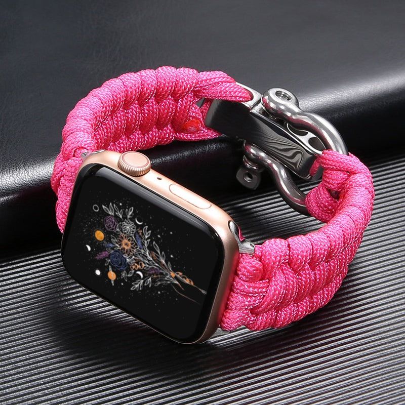 Nylon Sport Braided Steel Buckle Strap for Apple Watch