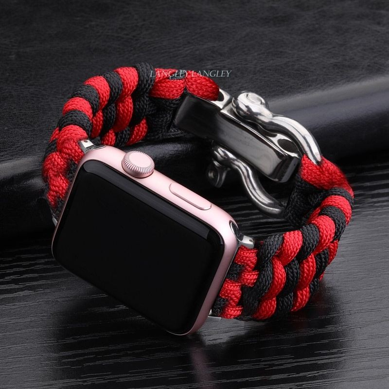 Nylon Sport Braided Steel Buckle Strap for Apple Watch