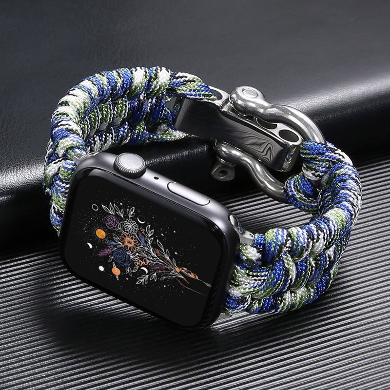 Nylon Sport Braided Steel Buckle Strap for Apple Watch