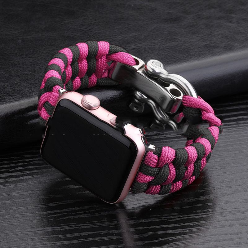 Nylon Sport Braided Steel Buckle Strap for Apple Watch