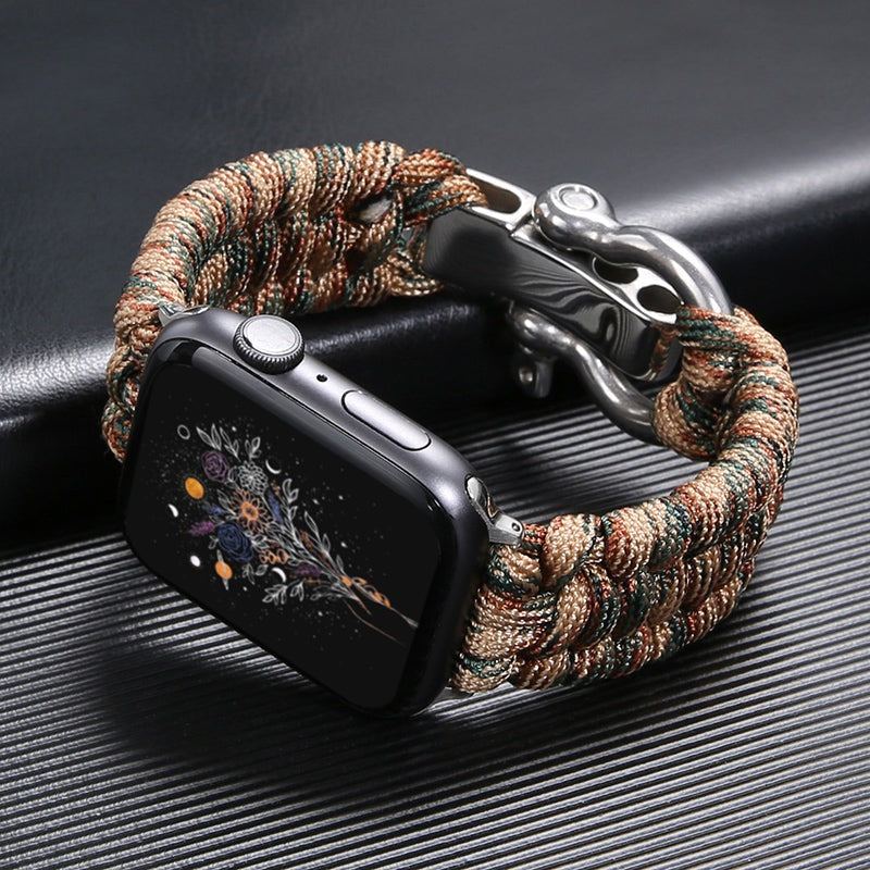 Nylon Sport Braided Steel Buckle Strap for Apple Watch