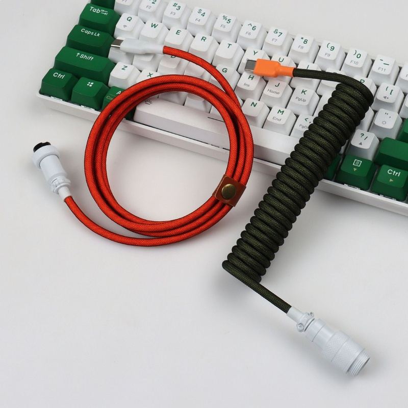 "Chubby" USB To Type C Spring Keyboard Cable - LANO16C