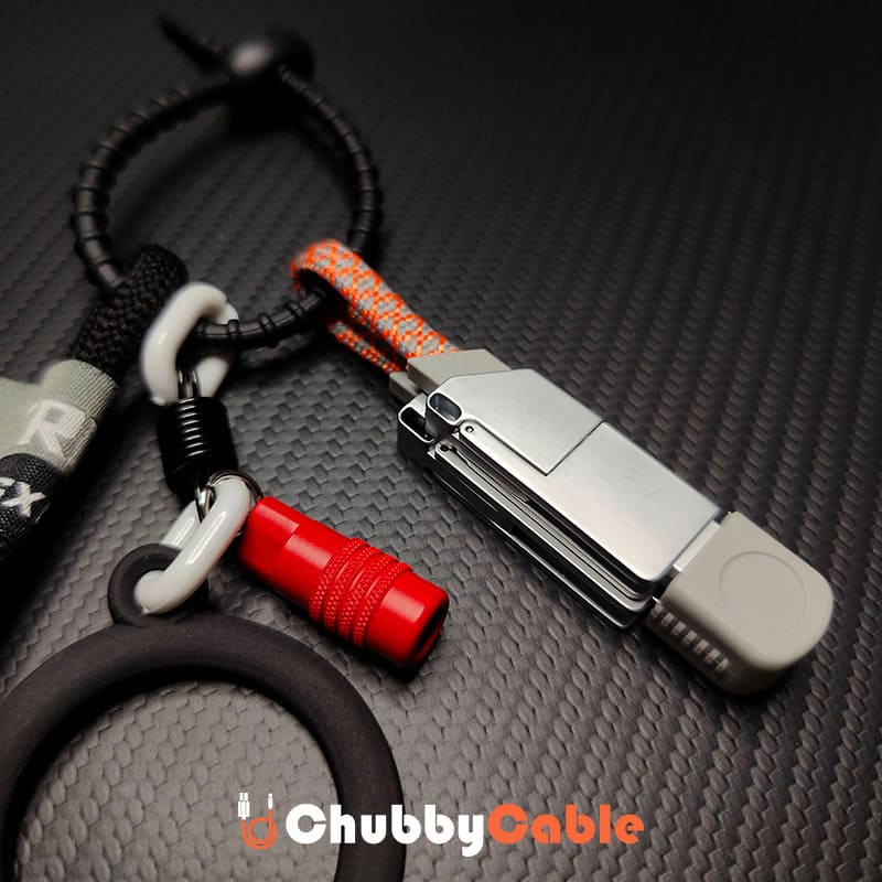 "Portable Chubby" 6-In-1 100W Keychain Fast Charging Cable