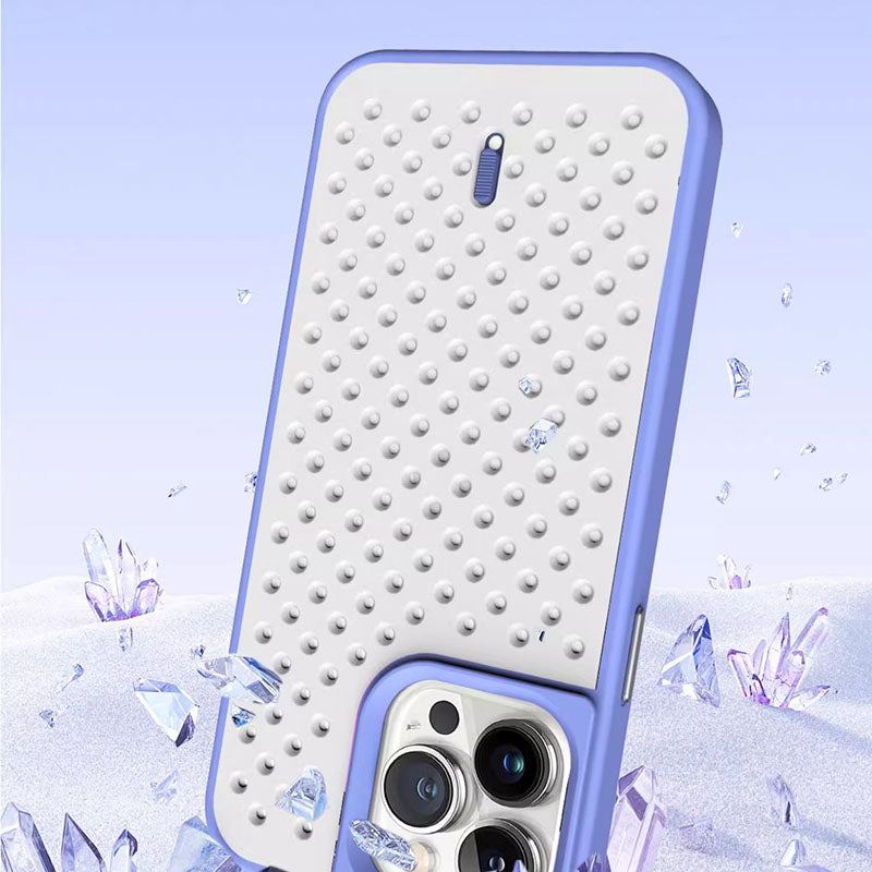 Push-Pull Heat Dissipation Dustproof Solid Color Frosted iPhone Case