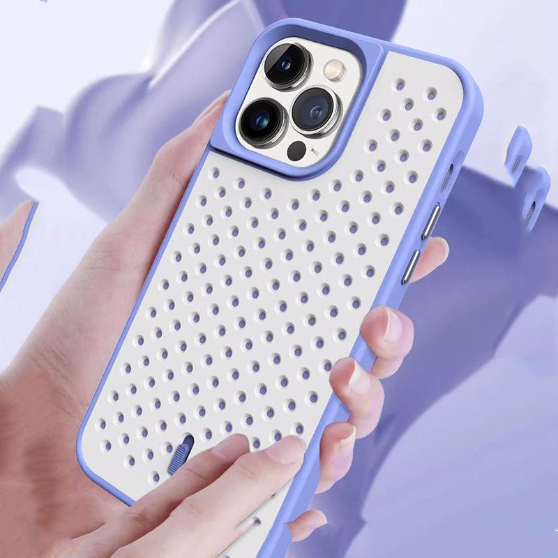 Push-Pull Heat Dissipation Dustproof Solid Color Frosted iPhone Case