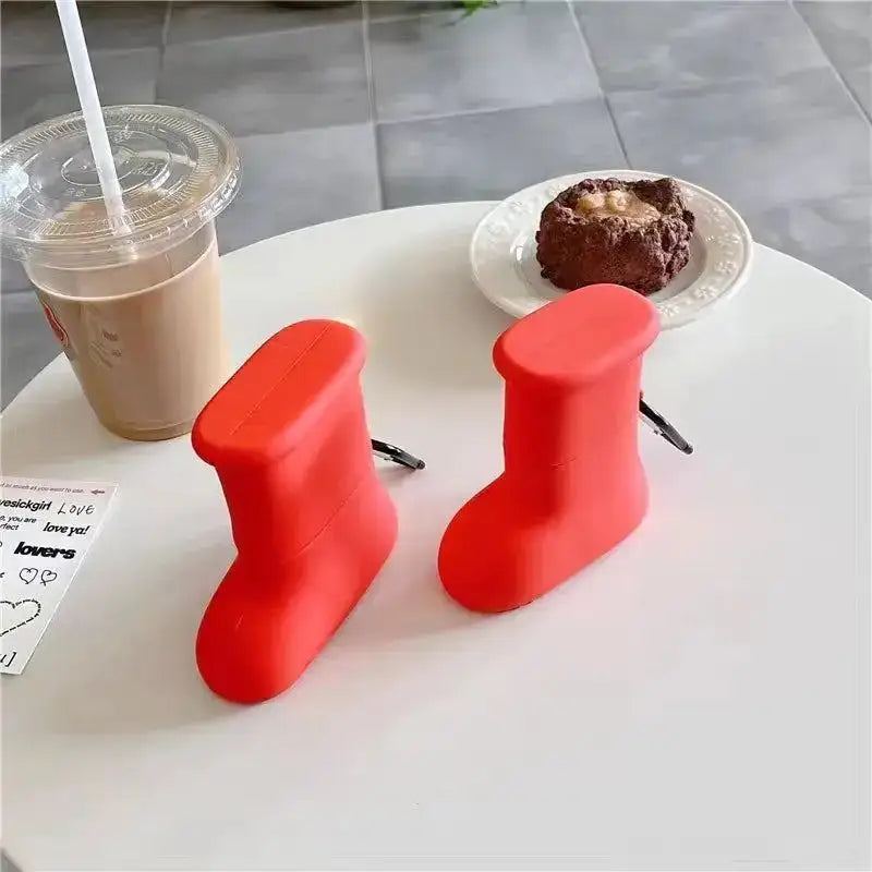 "Red Boots" Creative Silicone AirPods Case