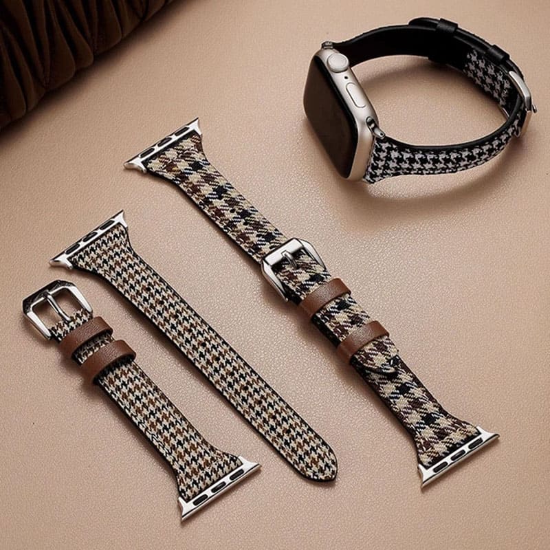 "Retro Plaid" Thin Nylon Band For Apple Watch