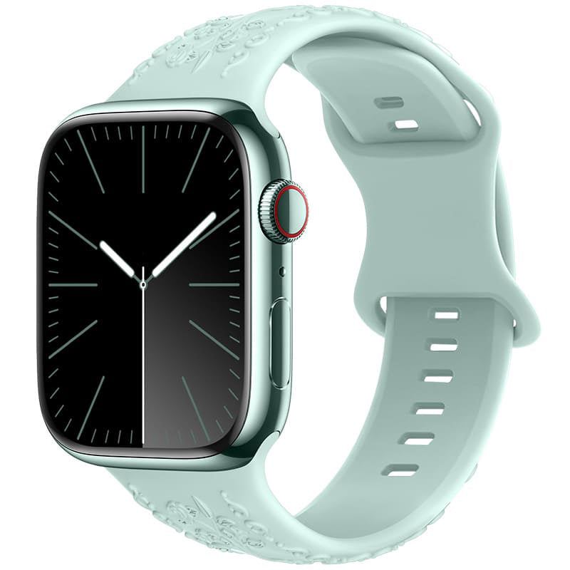 "Rose Flexible Band'" Breathable Silicone Loop For Apple Watch