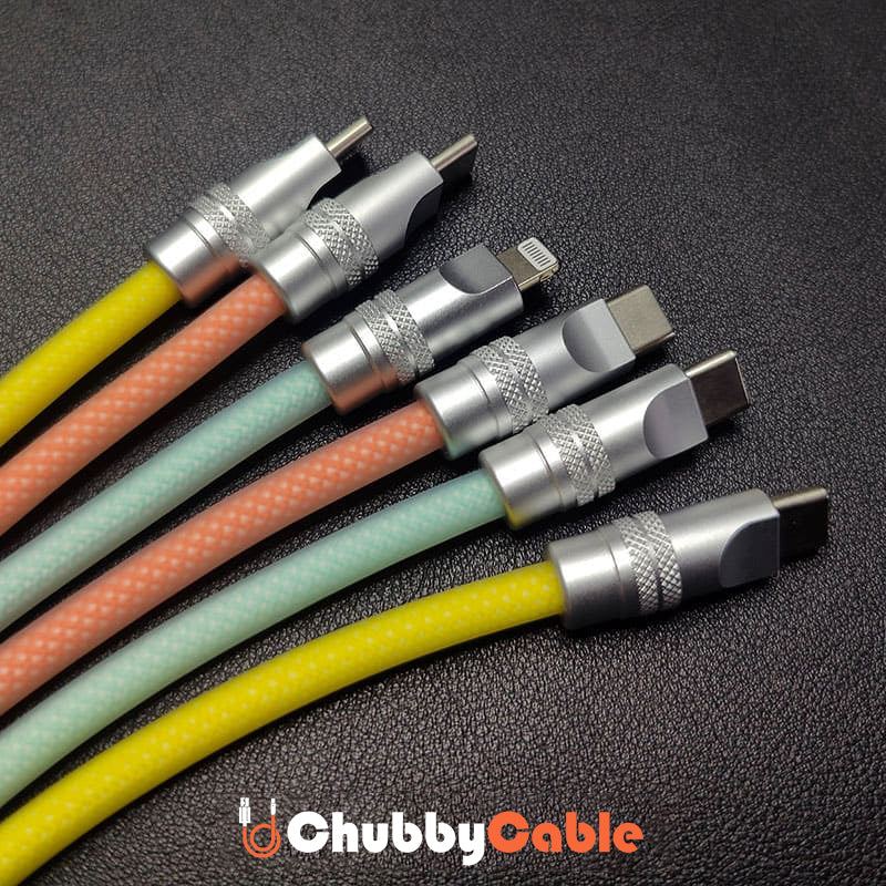 "See Through Chubby" Ultra Soft Transparent Braided Charging Cable