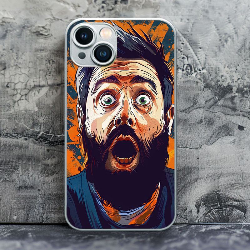 "ShockedMoustache" Special Designed Glass Material iPhone Case