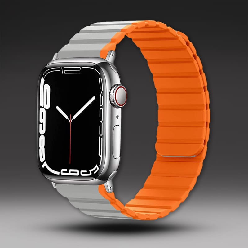 "Sport Two-Tone" Magnetic Silicone Apple Watch Strap