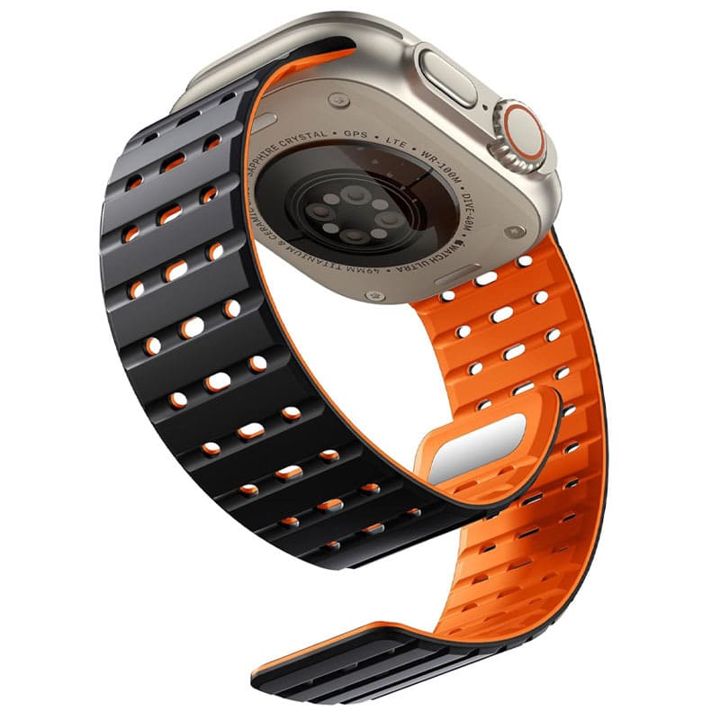 Sports Breathable Silicone Magnetic Band for Apple Watch