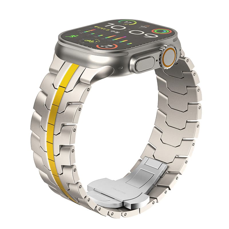 Stainless Steel Band with Butterfly Clasp for Apple Watch