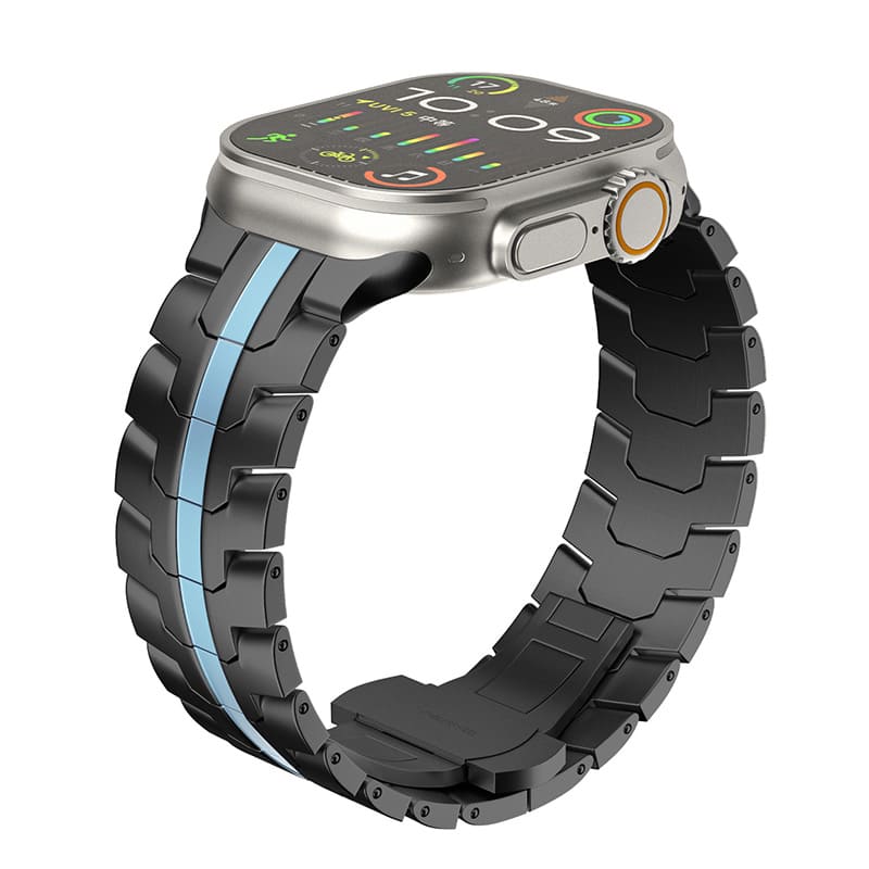 Stainless Steel Band with Butterfly Clasp for Apple Watch