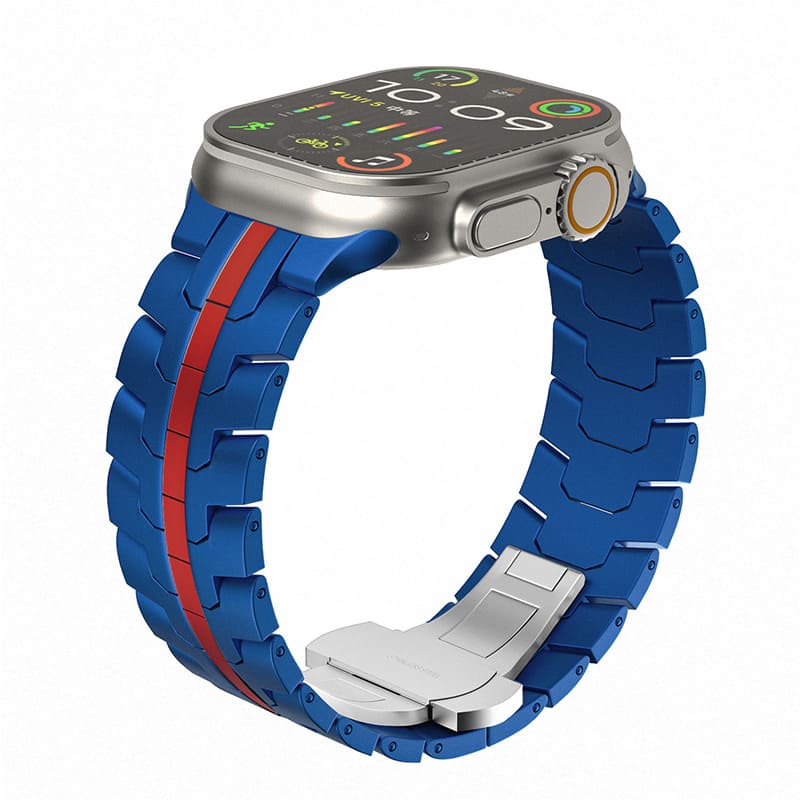 Stainless Steel Band with Butterfly Clasp for Apple Watch