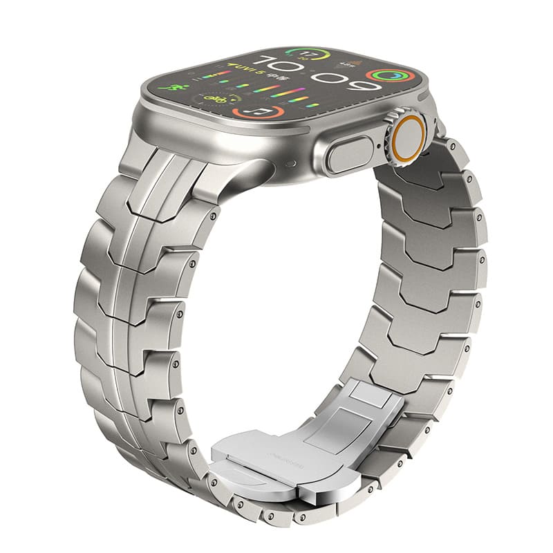 Stainless Steel Band with Butterfly Clasp for Apple Watch