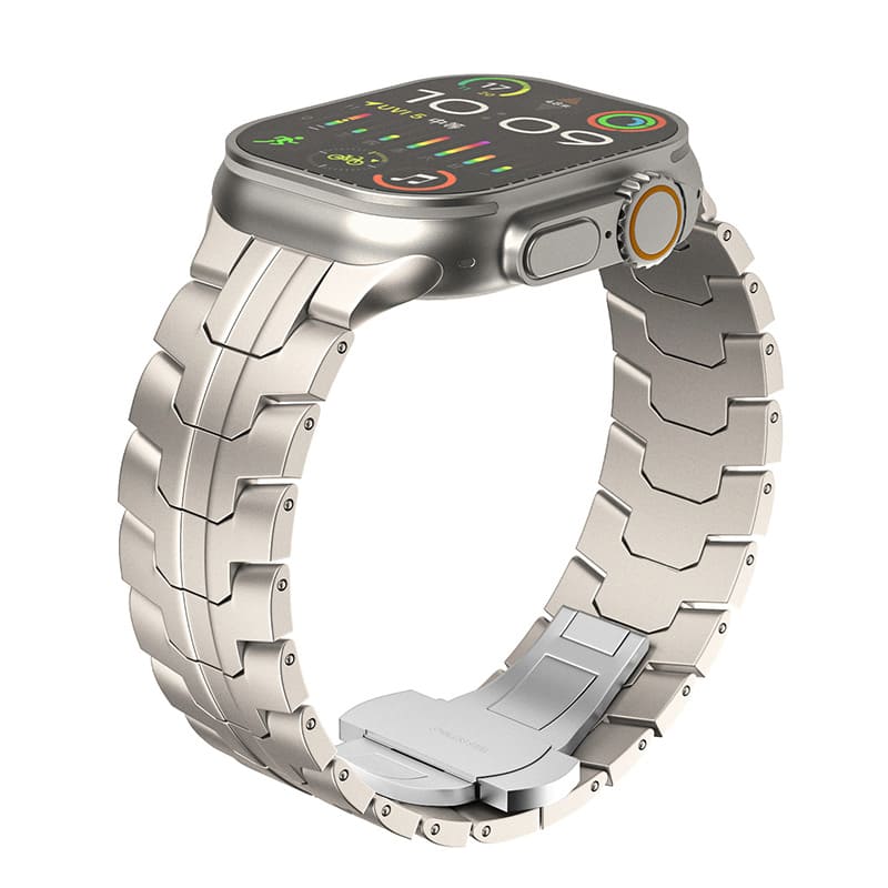 Stainless Steel Band with Butterfly Clasp for Apple Watch